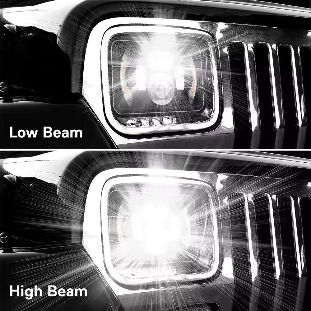 4×6″ LED Headlight Halo Projector Hi-Lo Sealed Beam For YAMAHA TW200 DT 125 RE