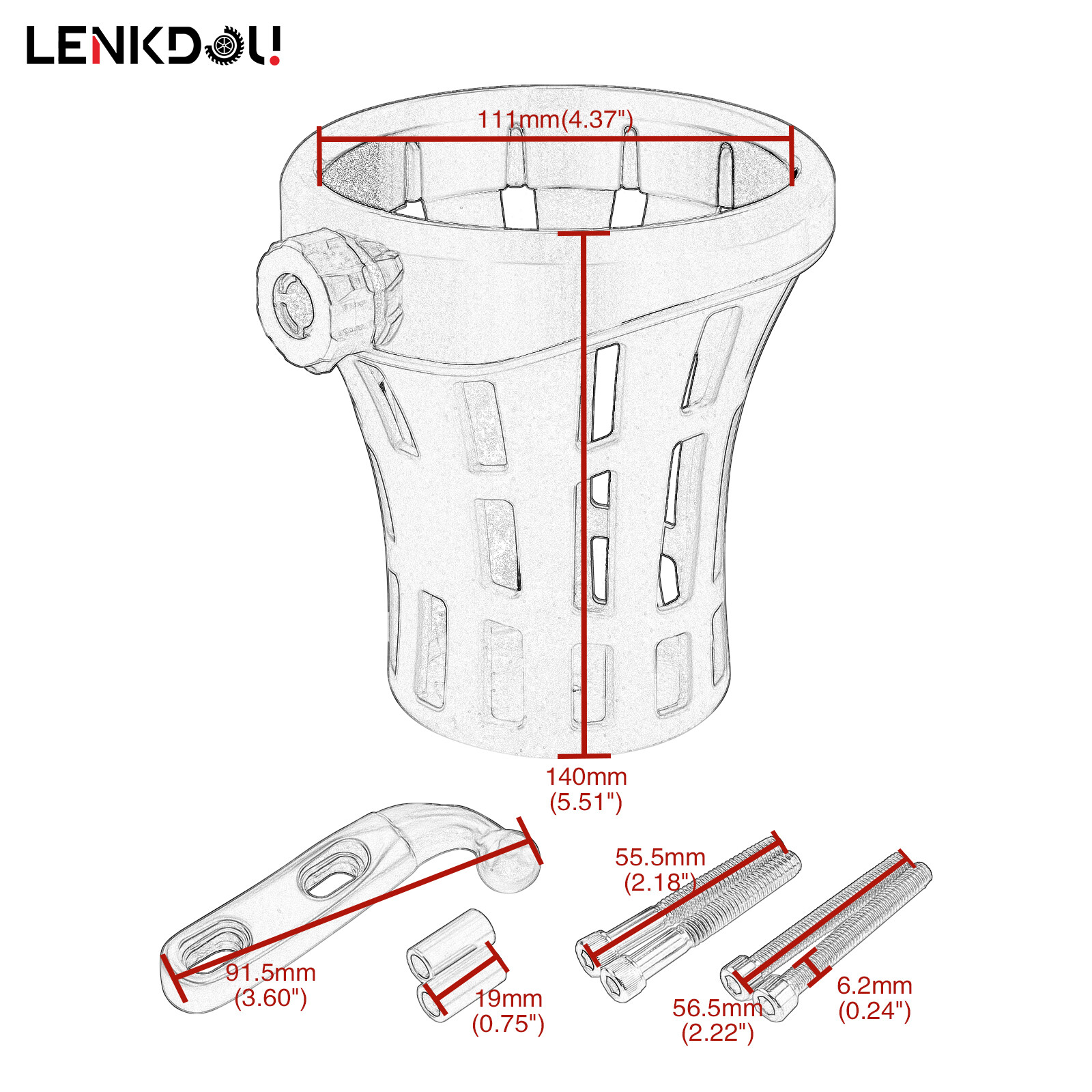 Motorcycle Handlebar Cup Holder Drink Basket Mount For Harley Touring Road Glide