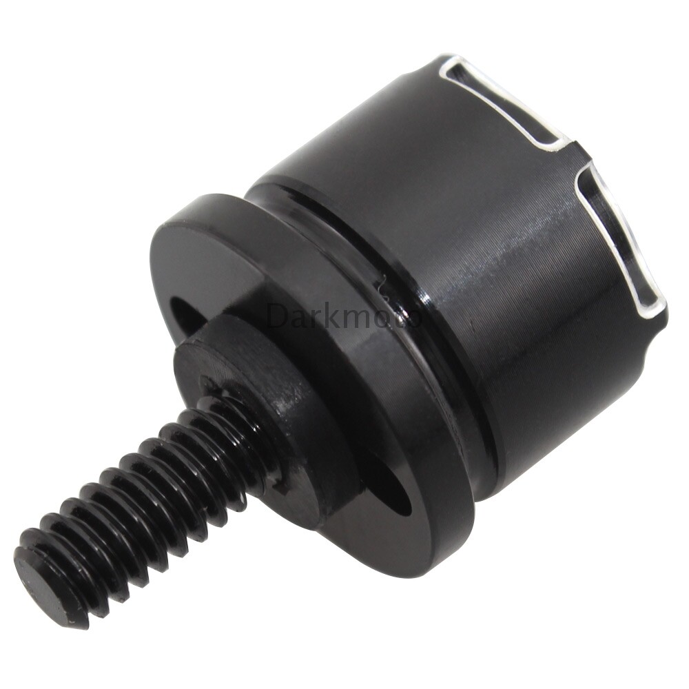6mm CNC Motorcycle Black and White Lace Billet Rear Passenger Seat Bolt Screw