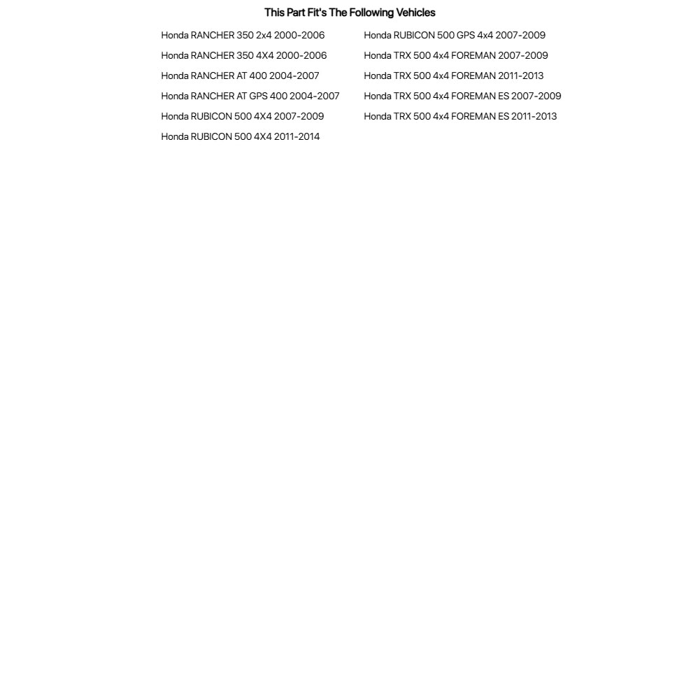 Tusk Shock Bushing Kit Front Lower For HONDA RANCHER 350 4X4 2000-2006