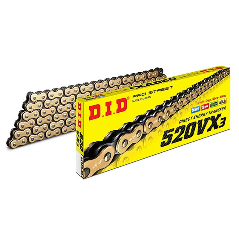 DID CATENA S 520VX3 M118-R FOR KTM 250 EXC 12-17 ORO/NERO