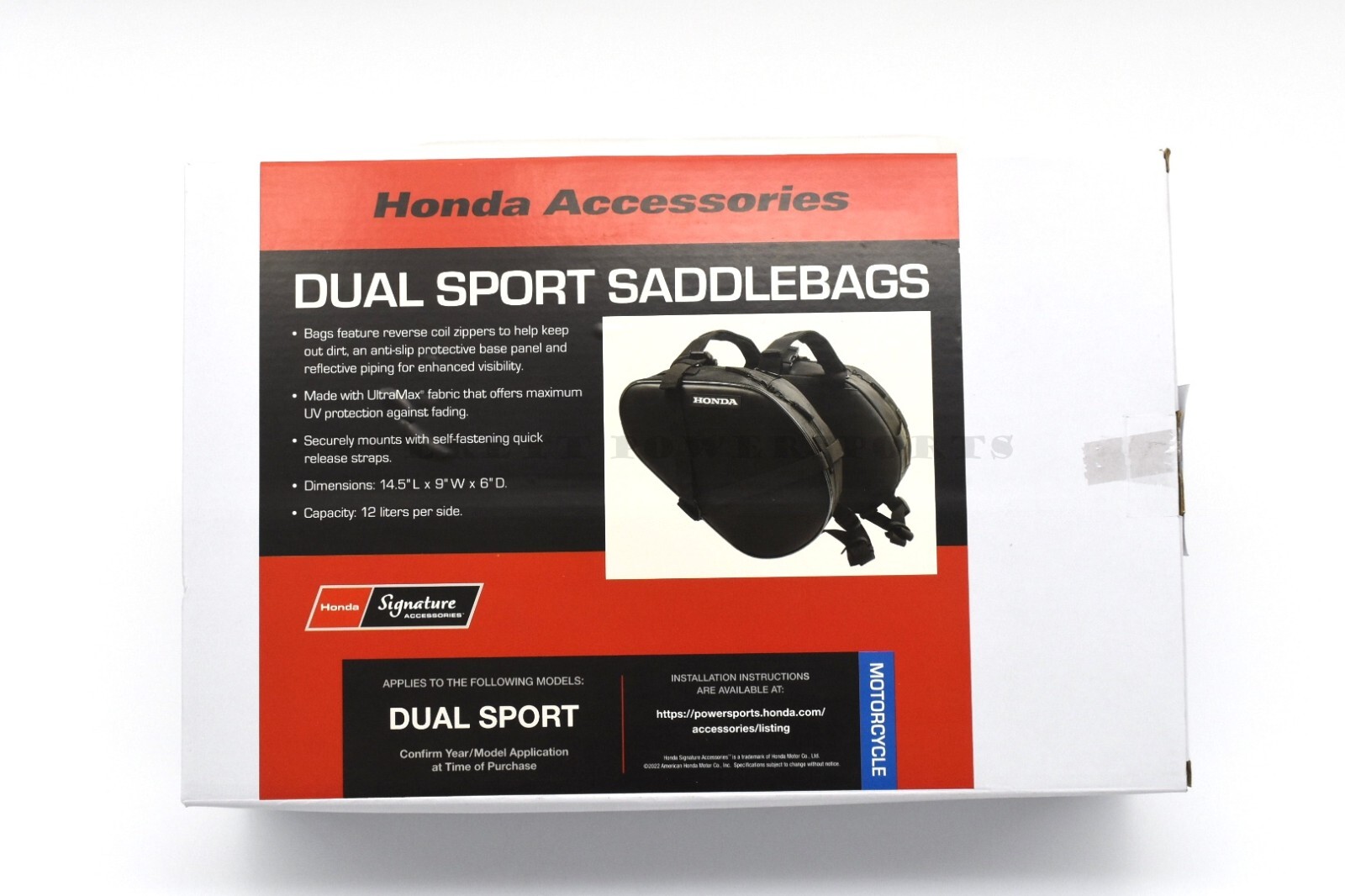 Dual Sport Saddlebags 24L 2023-2024 XR150L Pannier Soft Case Honda OEM #Q295