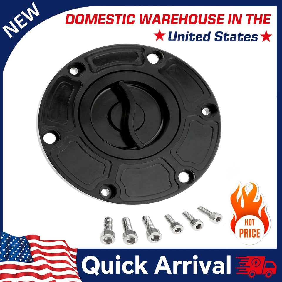 Keyless CNC Fuel Gas Tanks Cap For Triumph Speed Four 2002-2006 Black