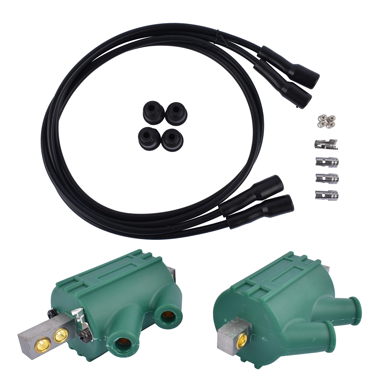 For Kawasaki KZ1000 1979-80 Ignition Coils 3 ohm Dual Output DC1-1 Wires DW-200
