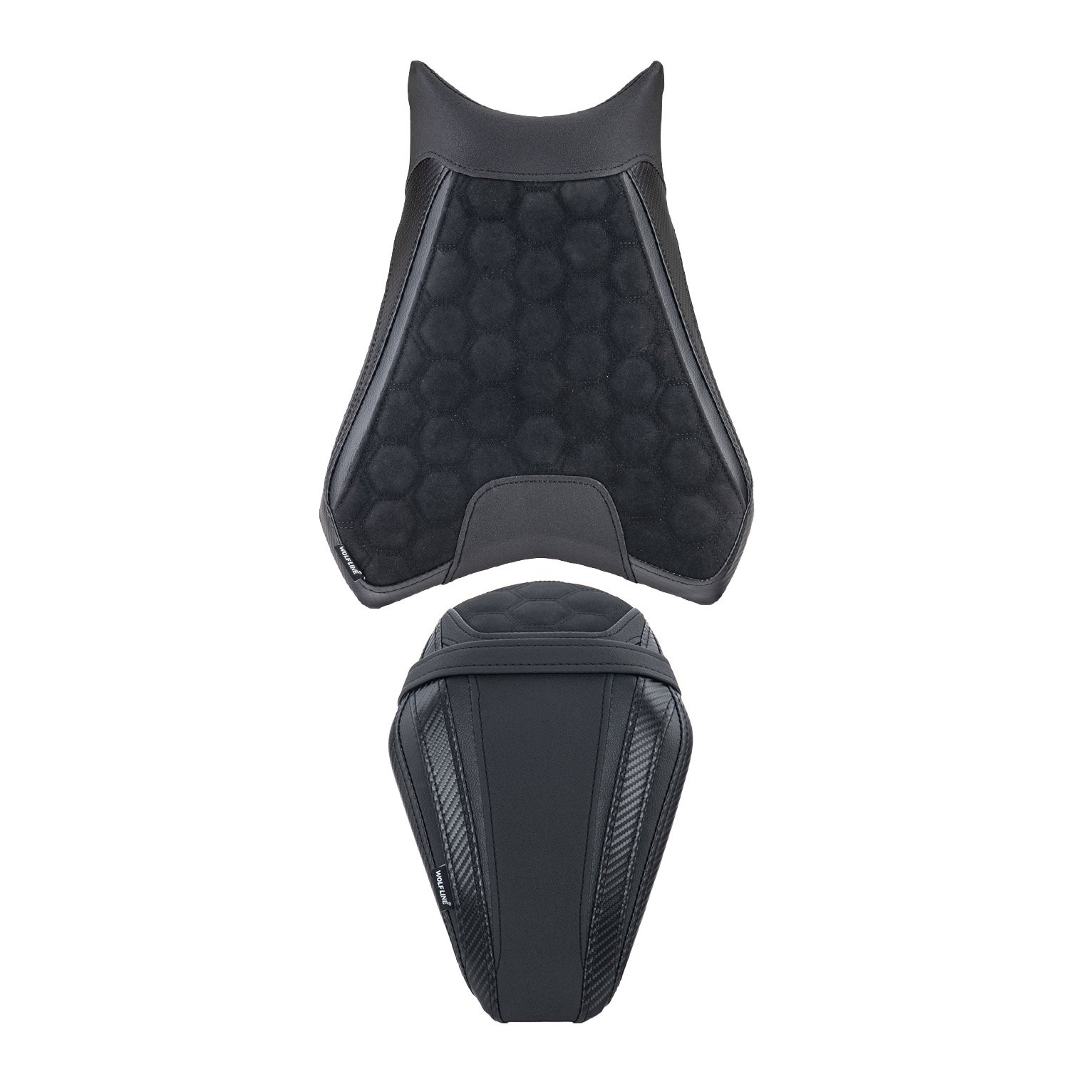 WOLFLINE Rider & Passenger Seat Set for Kawasaki ZX-6R 2019-2025 Comfort Cushion