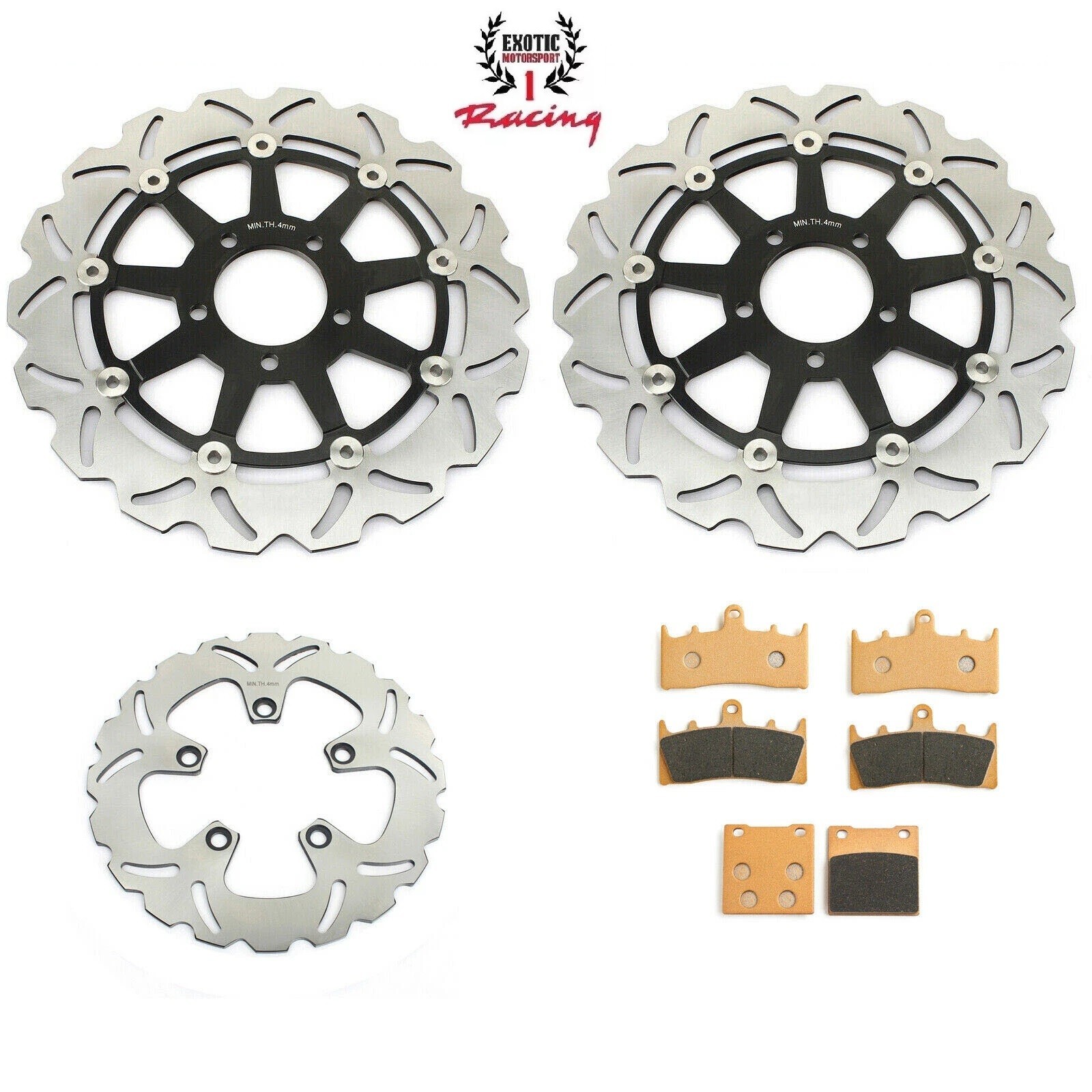 Front & Rear Brake Disc Rotors and Pads Set For Suzuki Hayabusa 1300 1999-07