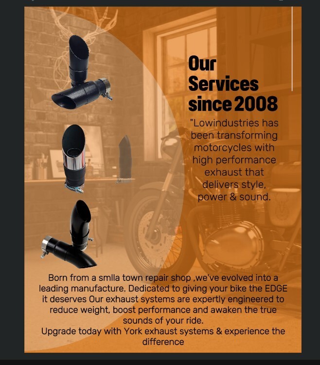 Pair of 2 Inch Inlet MOTORCYCLE SHORT MOTO GP SLIP-ON