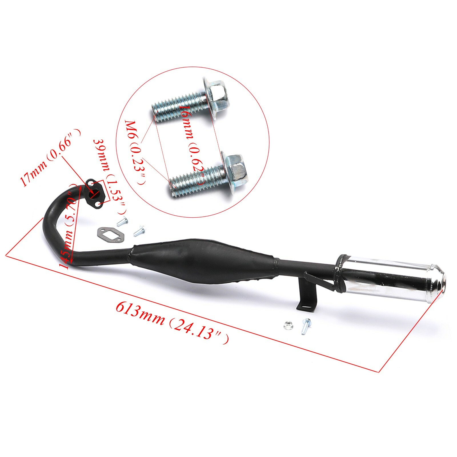 49cc 52cc Stroke Engine Motor Exhaust Grips Pocket Dirt Bike ATV Scooter Go Kart
