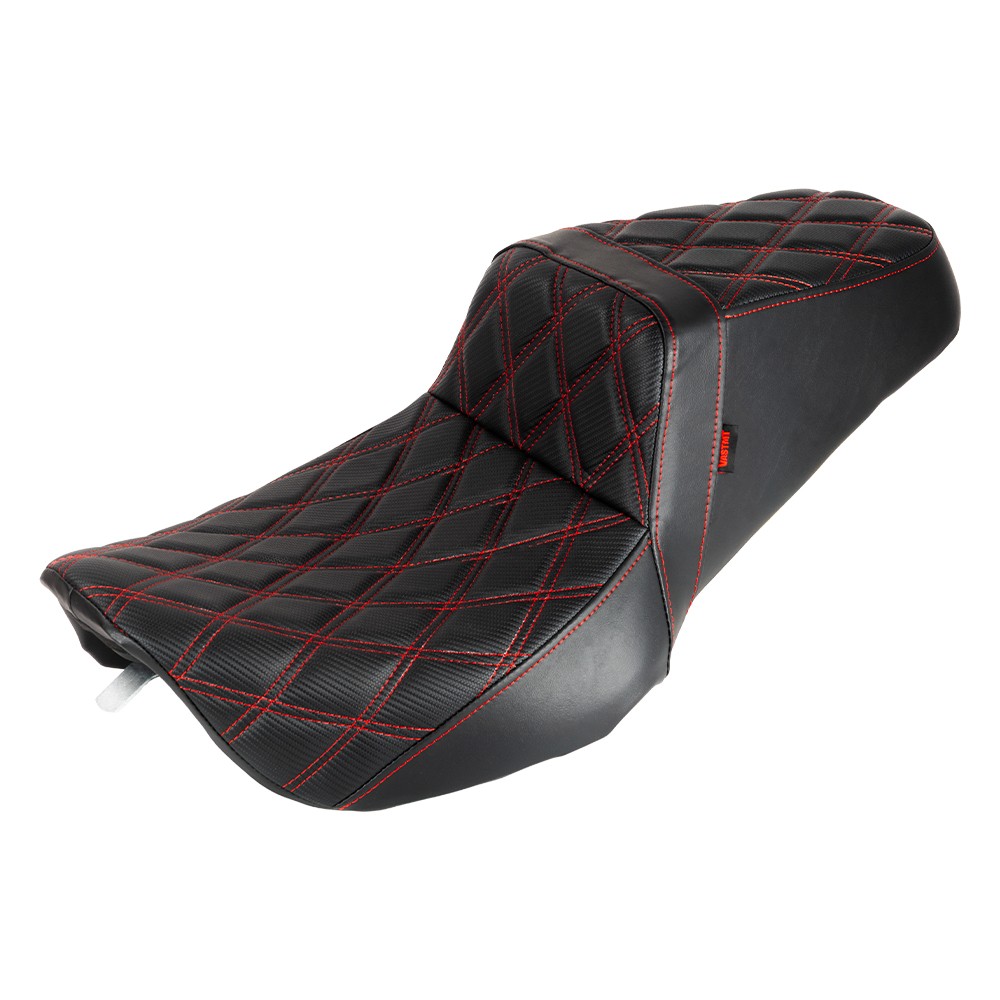 Diamond Red Stitching Gel Seat For Harley Road King Models 1997-2007 FLHR / FLHX