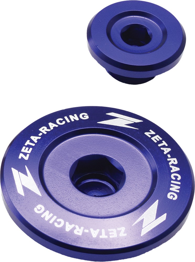 Zeta Engine Plugs – Blue CNC Machined Aluminum Offroad