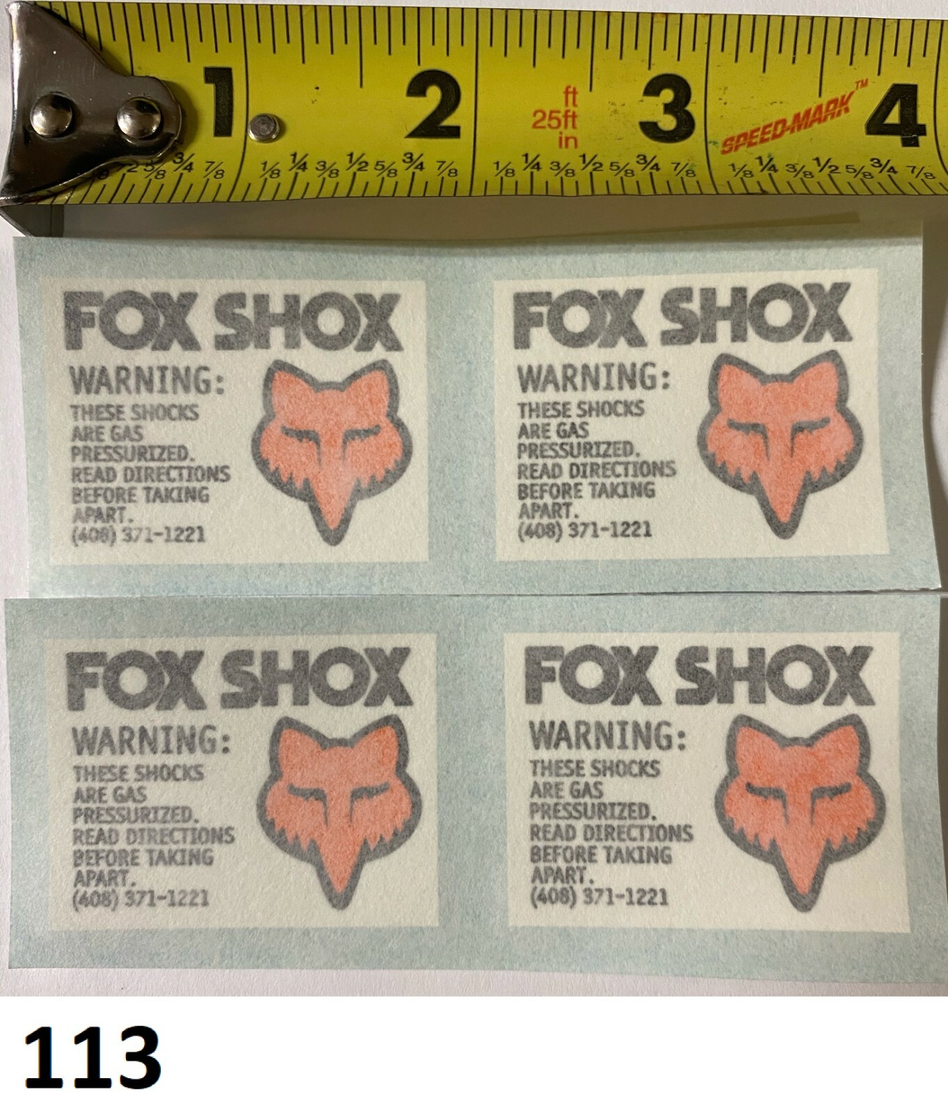 FOX Shox Sticker RM YZ KX CR 125 250 360 400 500 MX AHRMA Vintage Motocross VMX
