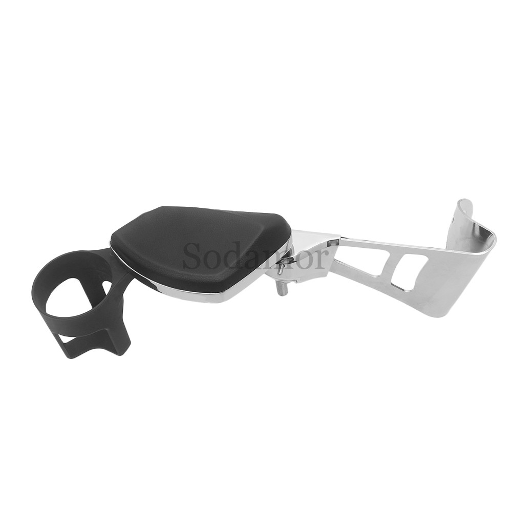 Passenger Armrests w/Drink Cup Holder Chrome For Harley Road Electra Glide 14-UP
