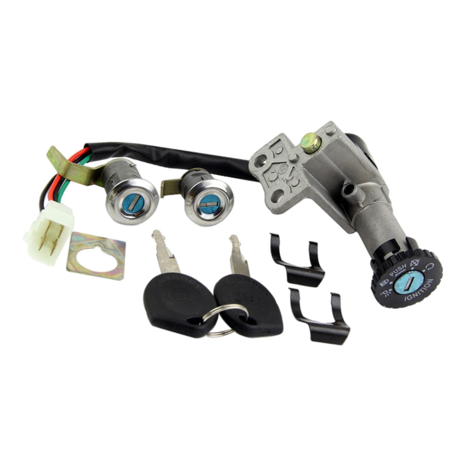 Ignition Switch Key Set Motorcycle Lock New Assembly Kit Fit for Gy6 150cc