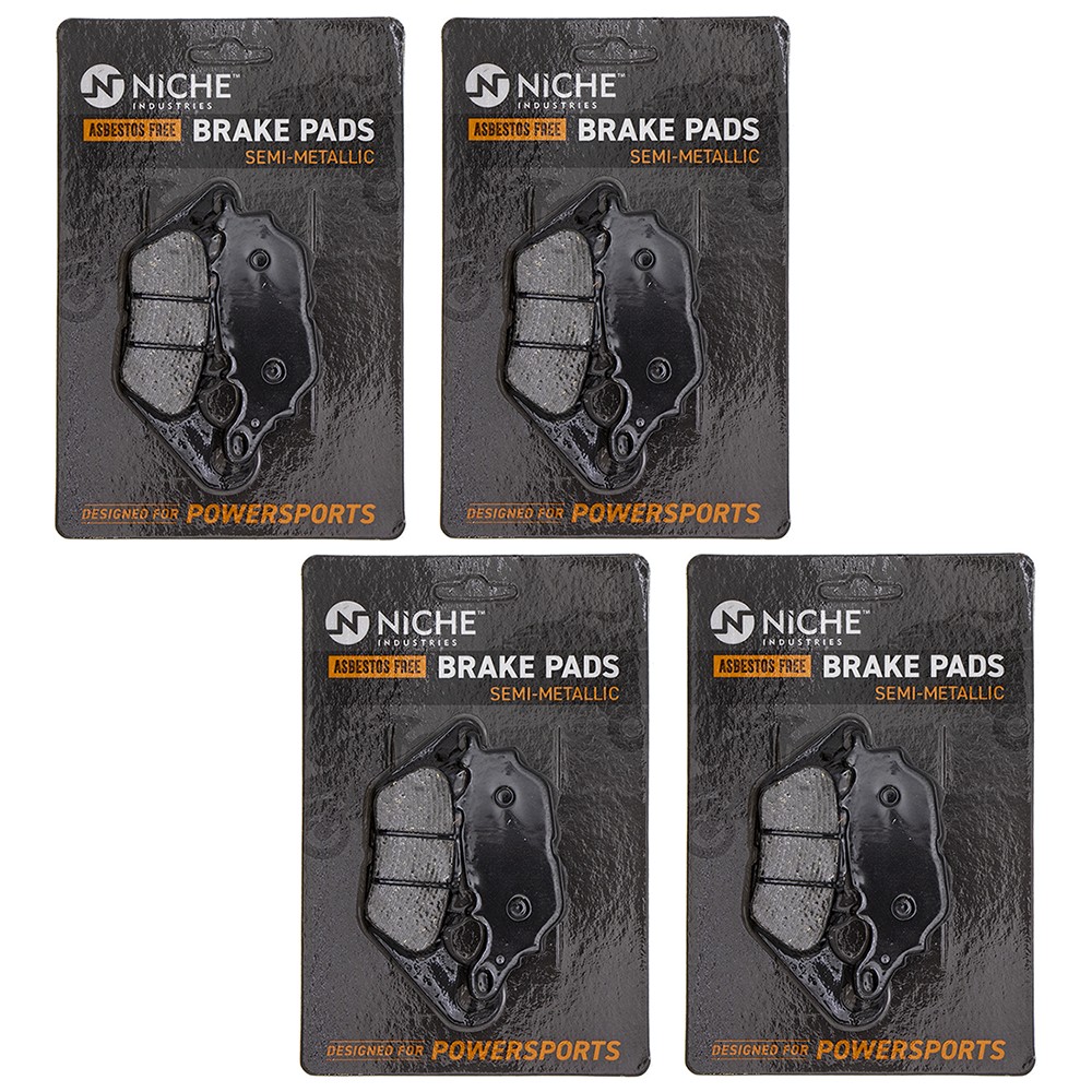 NICHE Brake Pad Set for Yamaha YZF R3 1WD-25806-00-00 Rear Semi-Metallic 4 Pack