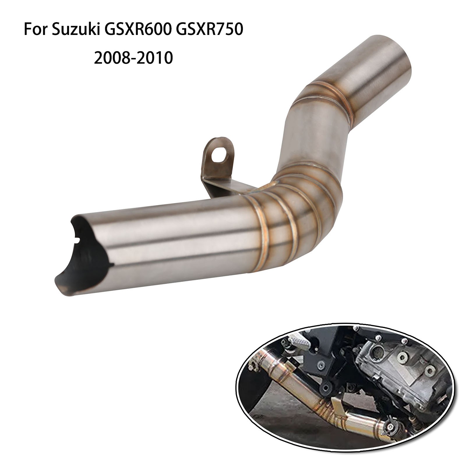 For Suzuki GSXR600 GSXR750 2008-2010 Exhaust Mid Pipe Performance Connect Pipe