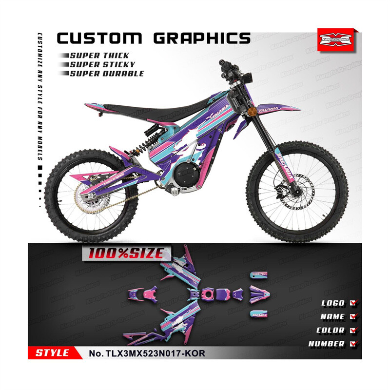 Full Graphics Vinyl Motorcycle Sticker Decal Kit for TALARIA X3 Dirt eBike