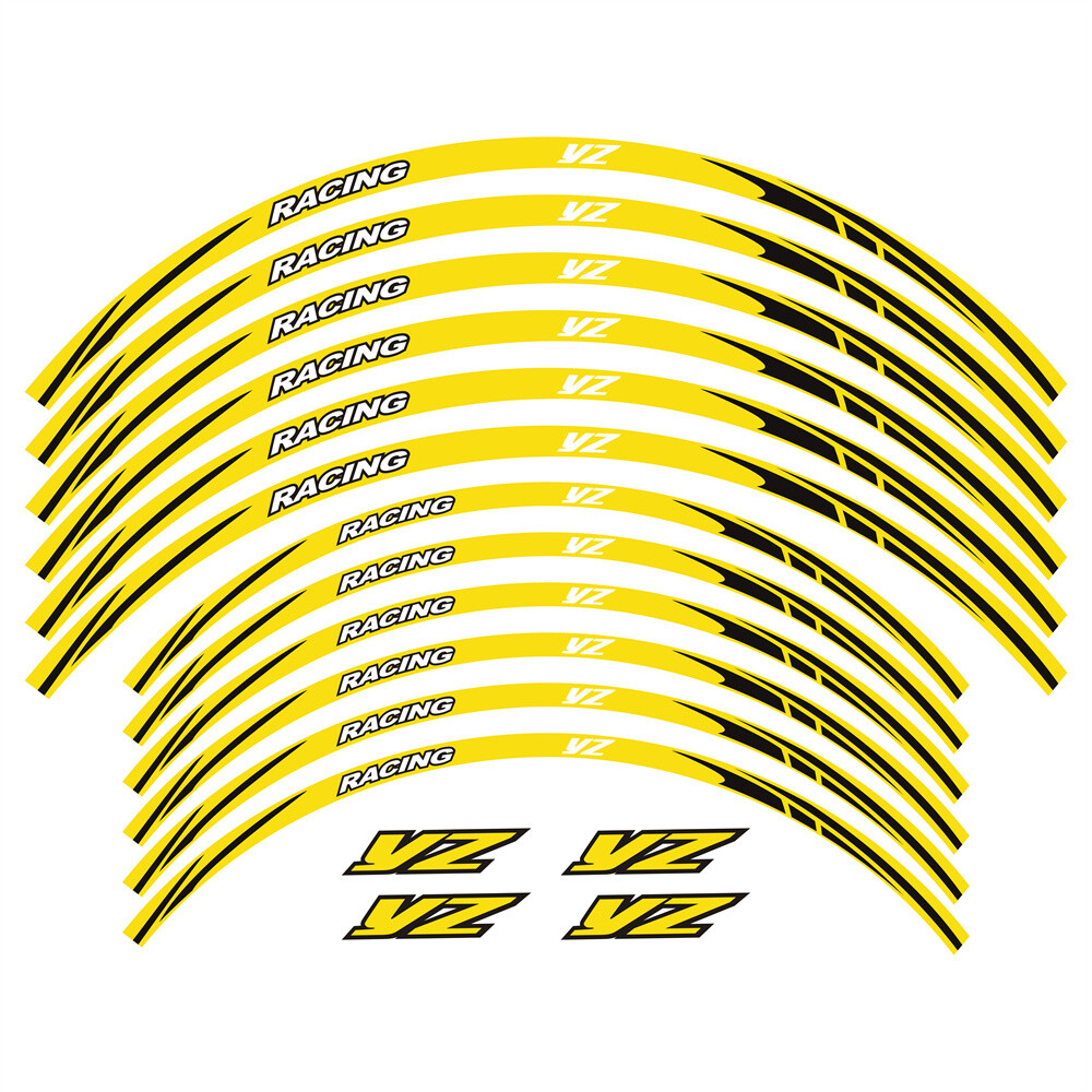 For YAMAHA YZ 250/F/FX/WR/X Tire Rim Wheels Sticker Decal Stripes Reflective
