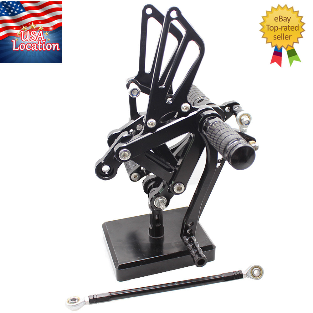 For Kawasaki Ninja ZX6R ZX636 2003-2004 FXCNC Rearset Footpegs Pedals Footrest
