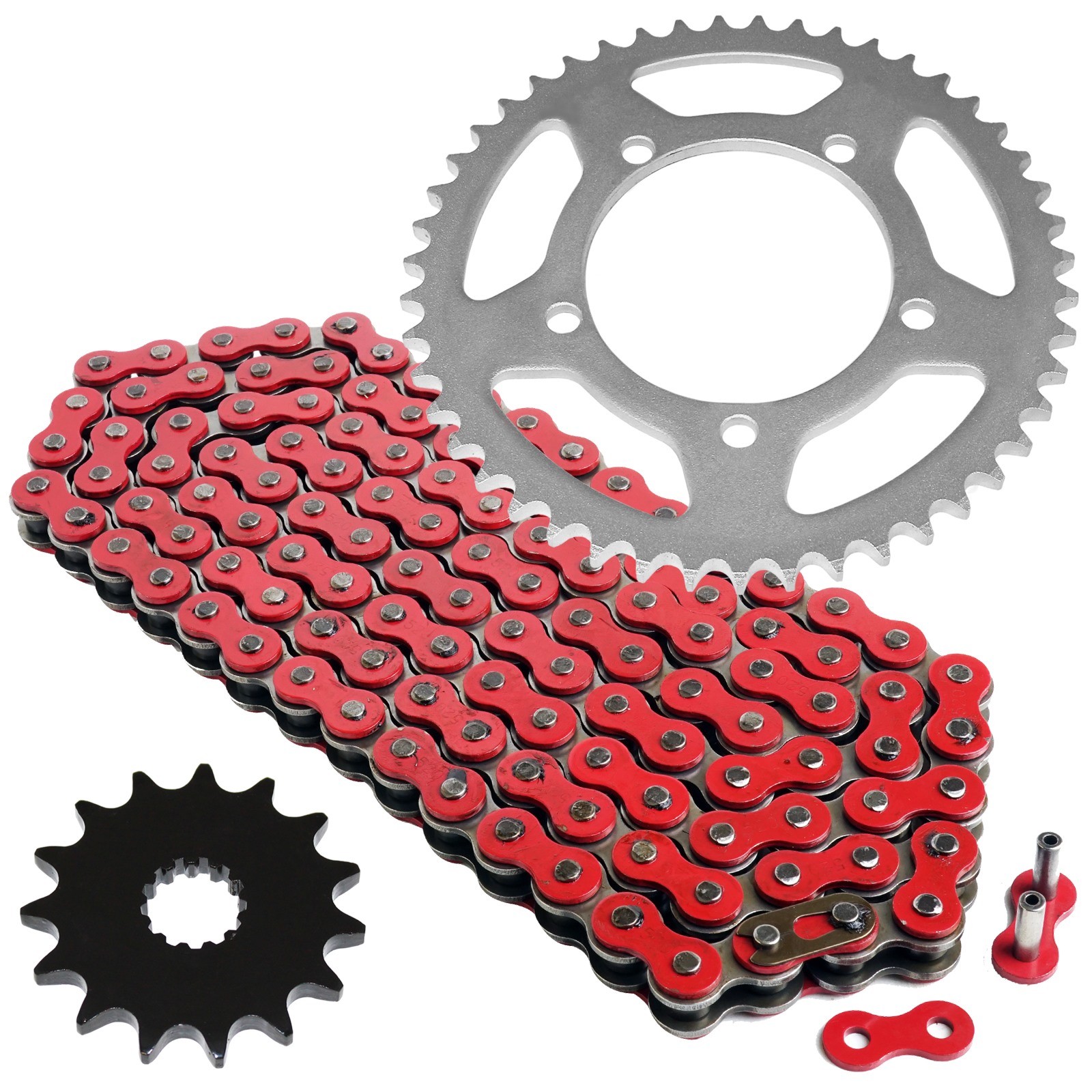 Red Drive Chain And Sprocket Kit for Suzuki DL650 V-Strom Xt Abs 2004-2018