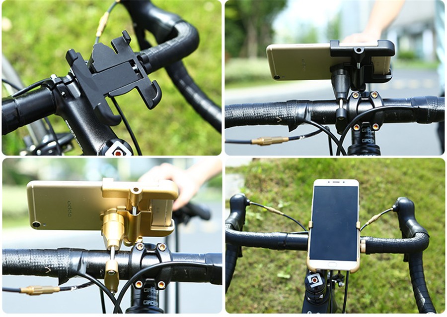 3.5″-6.5″Cell Phone Holder Motorcycle Bike Handlebar Moped Scooter Mount Holder