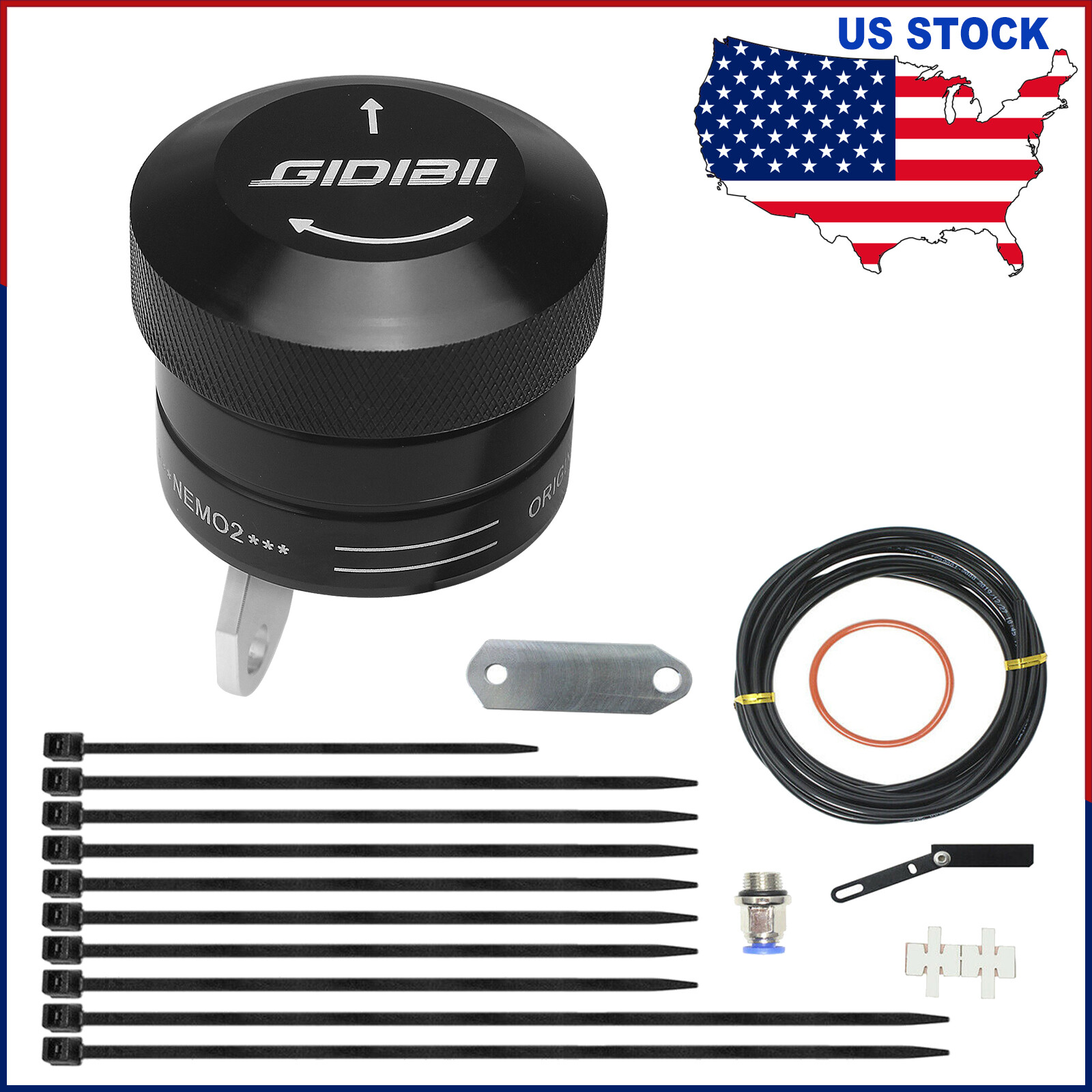 Automatic Oiling Lubrication Chain Oiler System Kit Universal Aluminum Black