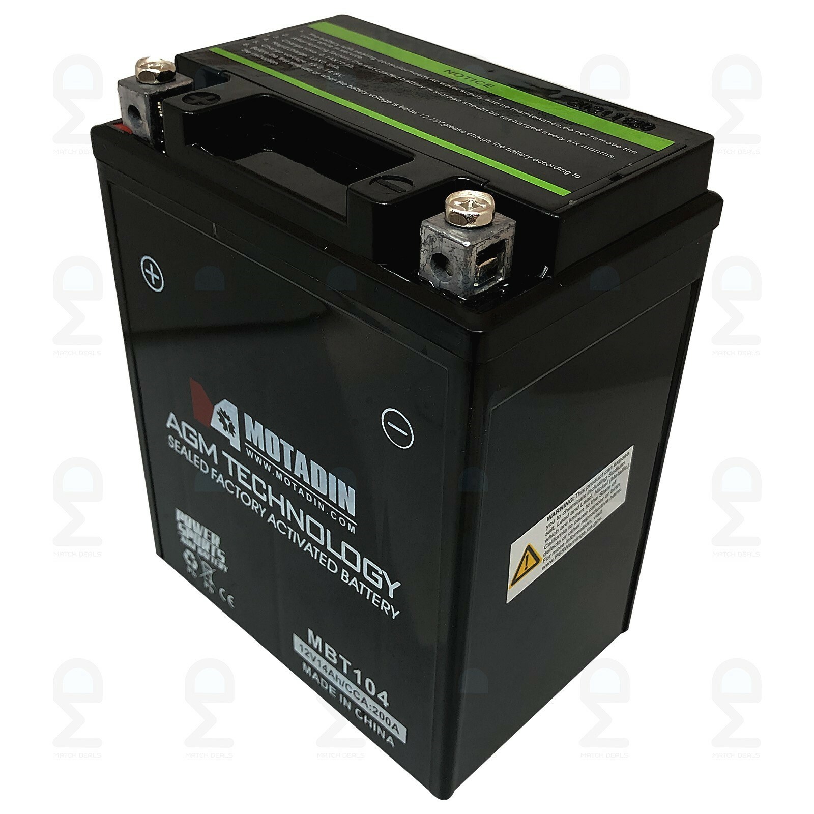 AGM BATTERY FOR YB14LB1 YB14LB2 YB14LA2S SYB14LA2 SYB14LB2 12N143A 12N143B REPLA