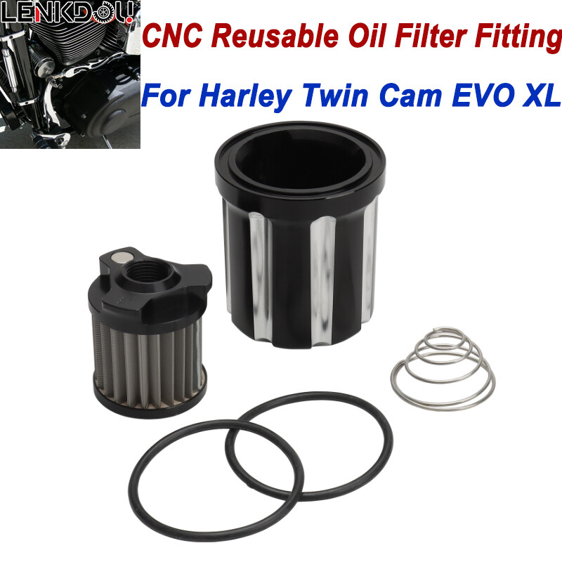 Aluminium Reusable Oil Filter For Harley Twin Cam Softail Street Glide SPORTSTER