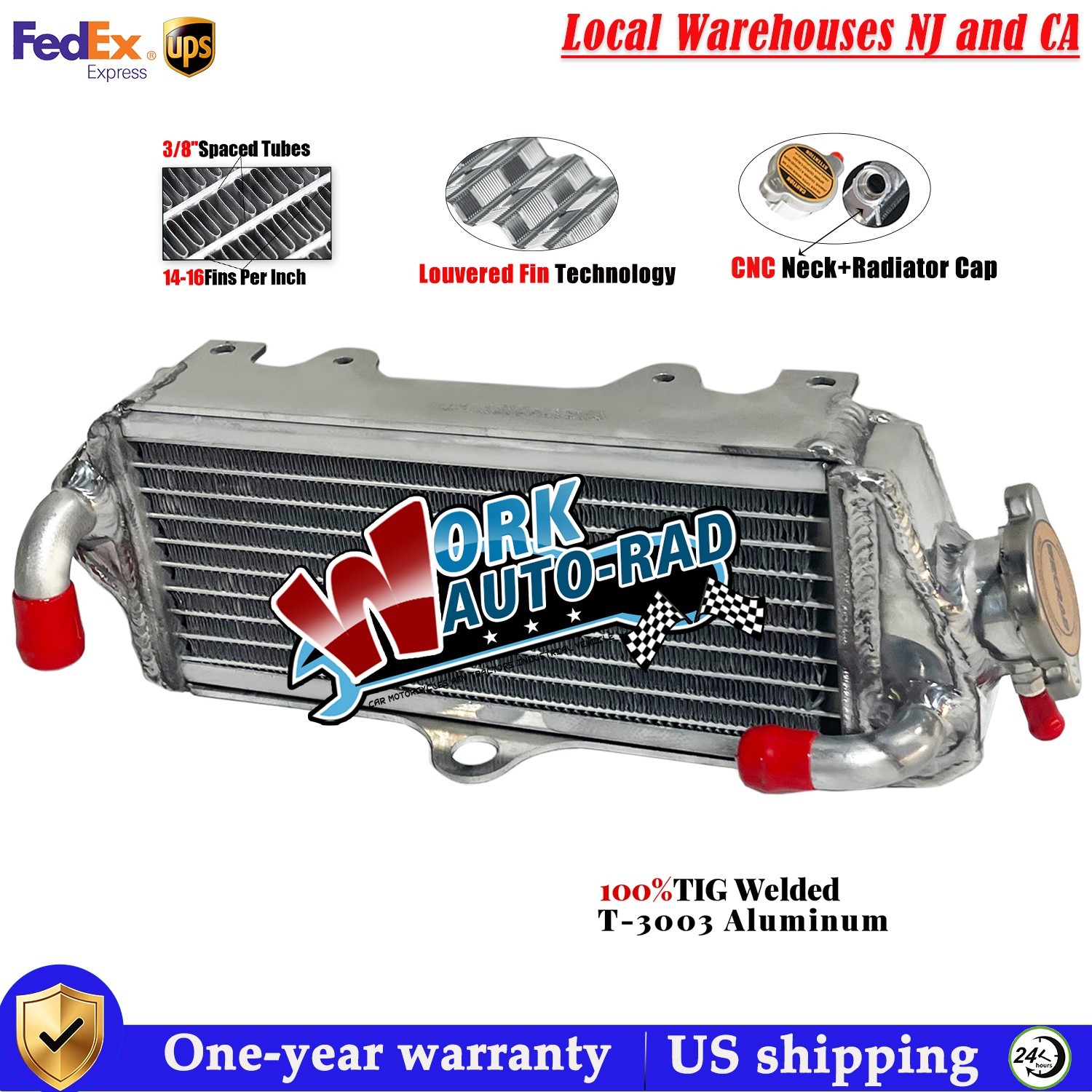 All Aluminum radiator Fit Yamaha YZ80 YZ 80 1993-2001 2000 1999 1998 1997 1996