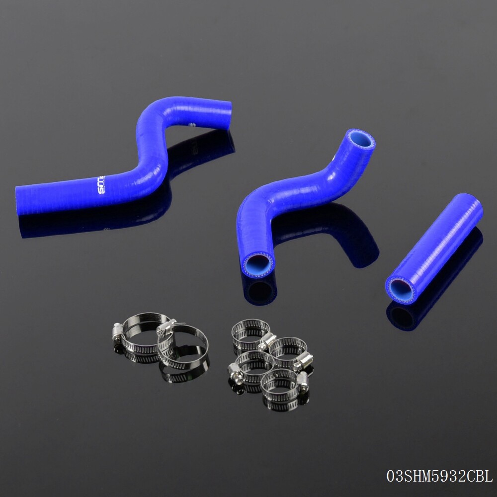 3pcs For KAWASAKI KX85 2001-2013 Coolant Silicone Radiator Hose Kit & Clamps