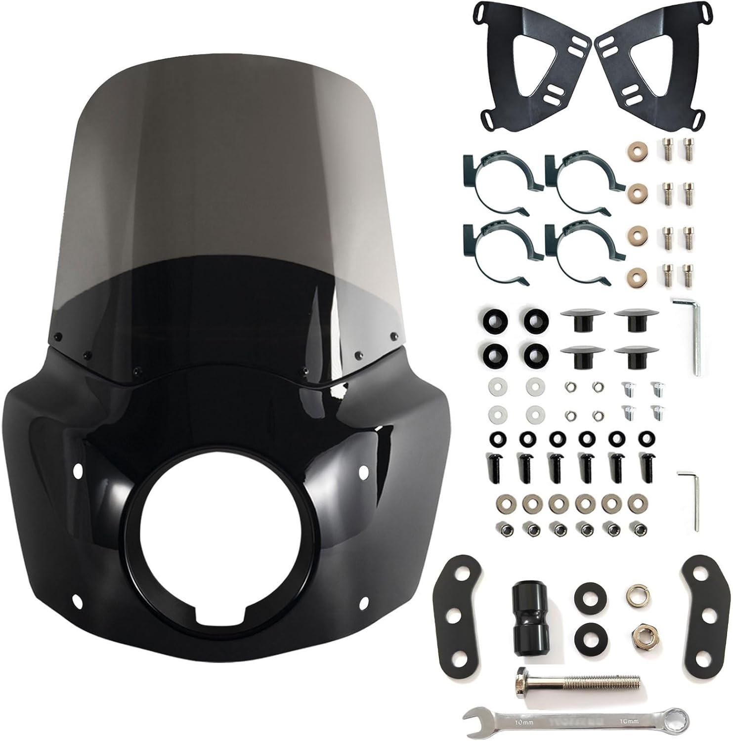 Front Fairing Mask W/15”Smoke Windshield For Harley Low Rider S FXLRS 2020-24﻿