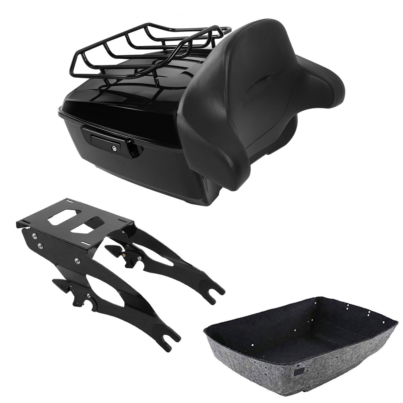 King Tour Trunk Luggage Backrest Mount Rack Fit For Indian Roadmaster 2015-2025