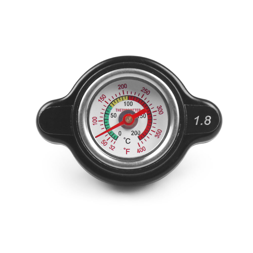 High Pressure Radiator Cap w/Temperature Gauge 1.8 Bar for Honda Kawasaki Yamaha