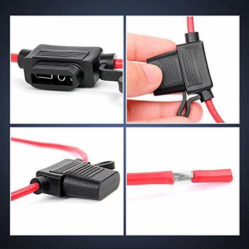 10Pack Nilight inLine Fuse Holder with 120pcs Fuse 5A/7.5A/10A/15A/20A/25A/30A