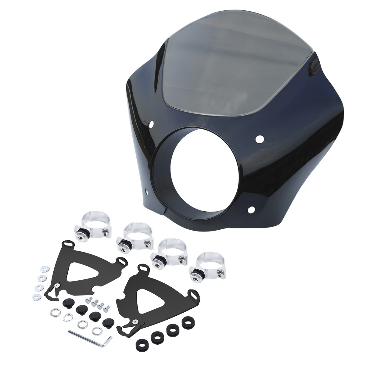 Headlight Fairing 49mm Trigger Mount Fit For Harley Dyna Low Rider Super Glide