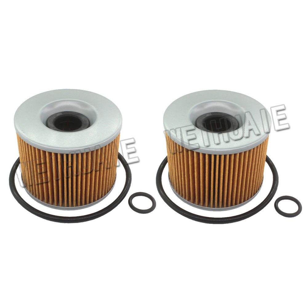 2x Oil Filter For KAWASAKI KZ440 KZ550 KZ650 KZ1000 KZ1100 Replace HF401 KN401