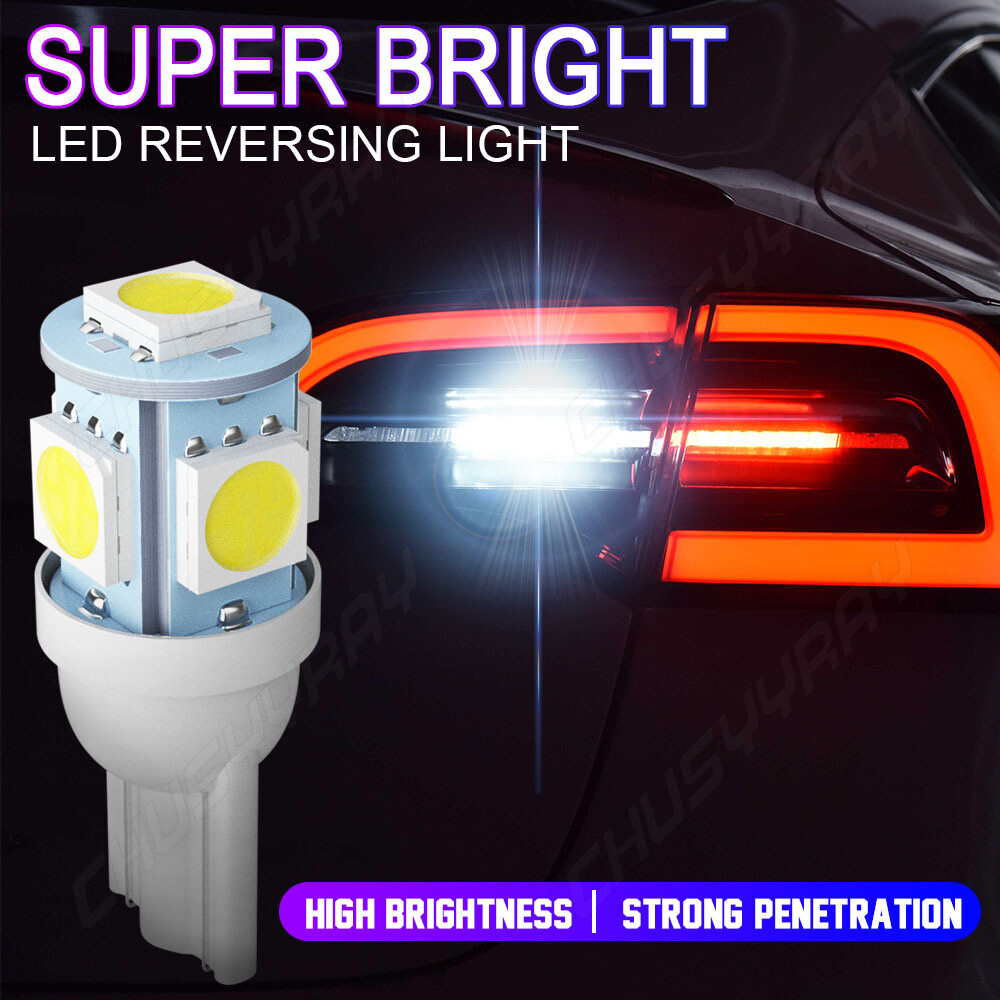 10Pcs Super White T10 Wedge 5-SMD 5050 LED Light bulbs W5W 2825 158 192 168 194