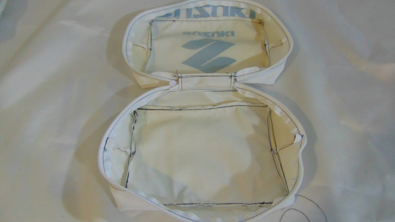 Motorcycle Motocross Rear Fender Bag Polyester Nylon Pouch Suzuki DR RM RMZ Whi