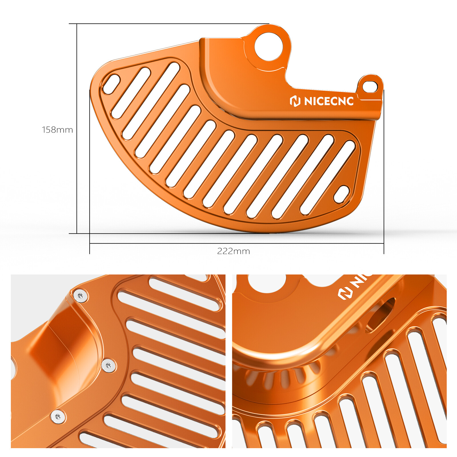 NICECNC Front Brake Disc Guard Cover For KTM 250 350 450 XC-F SX-F 2015-2024