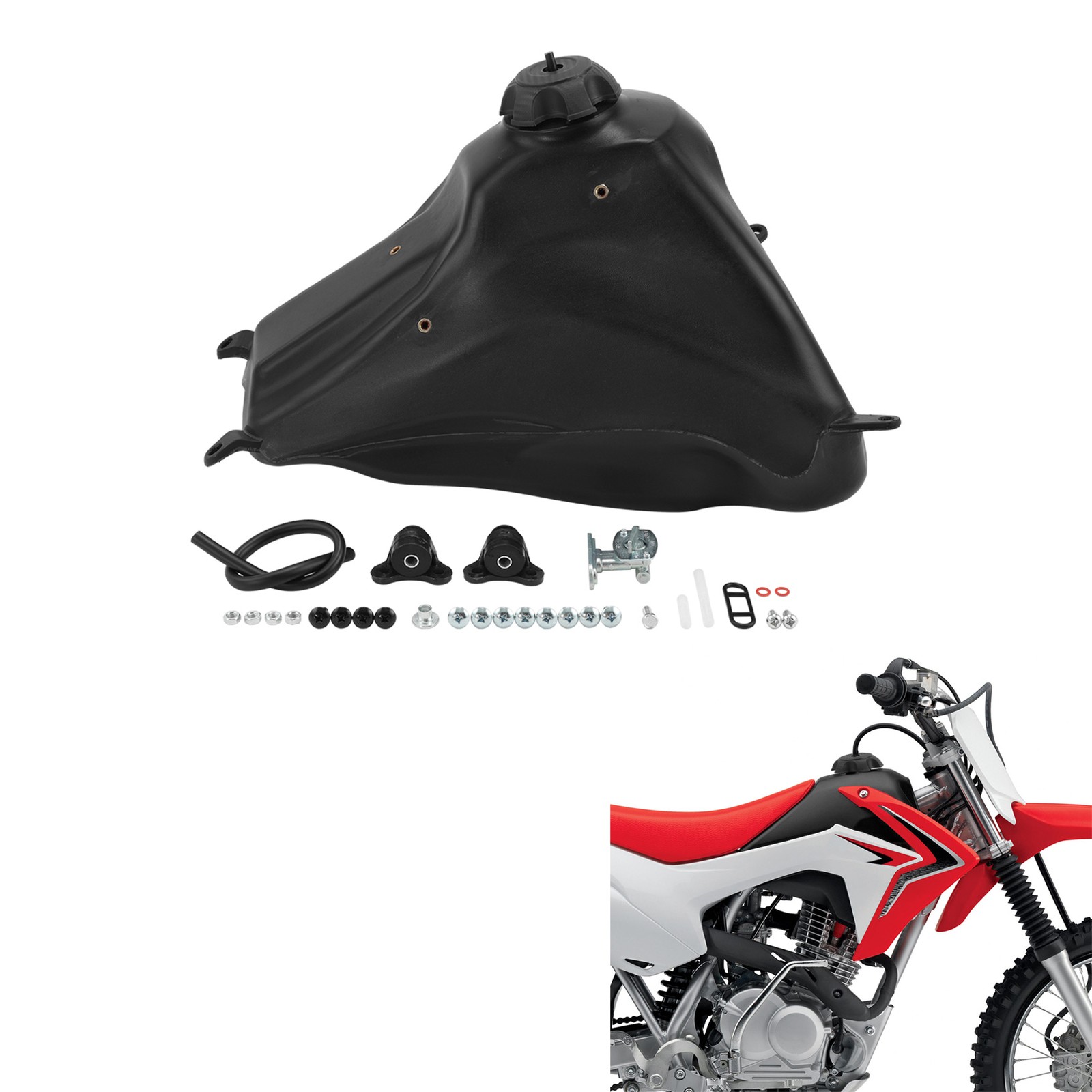 Fuel Gas Tank W/ Petcock & Cap Fit For Honda CRF230F 2015-2019 2018 2017 2016