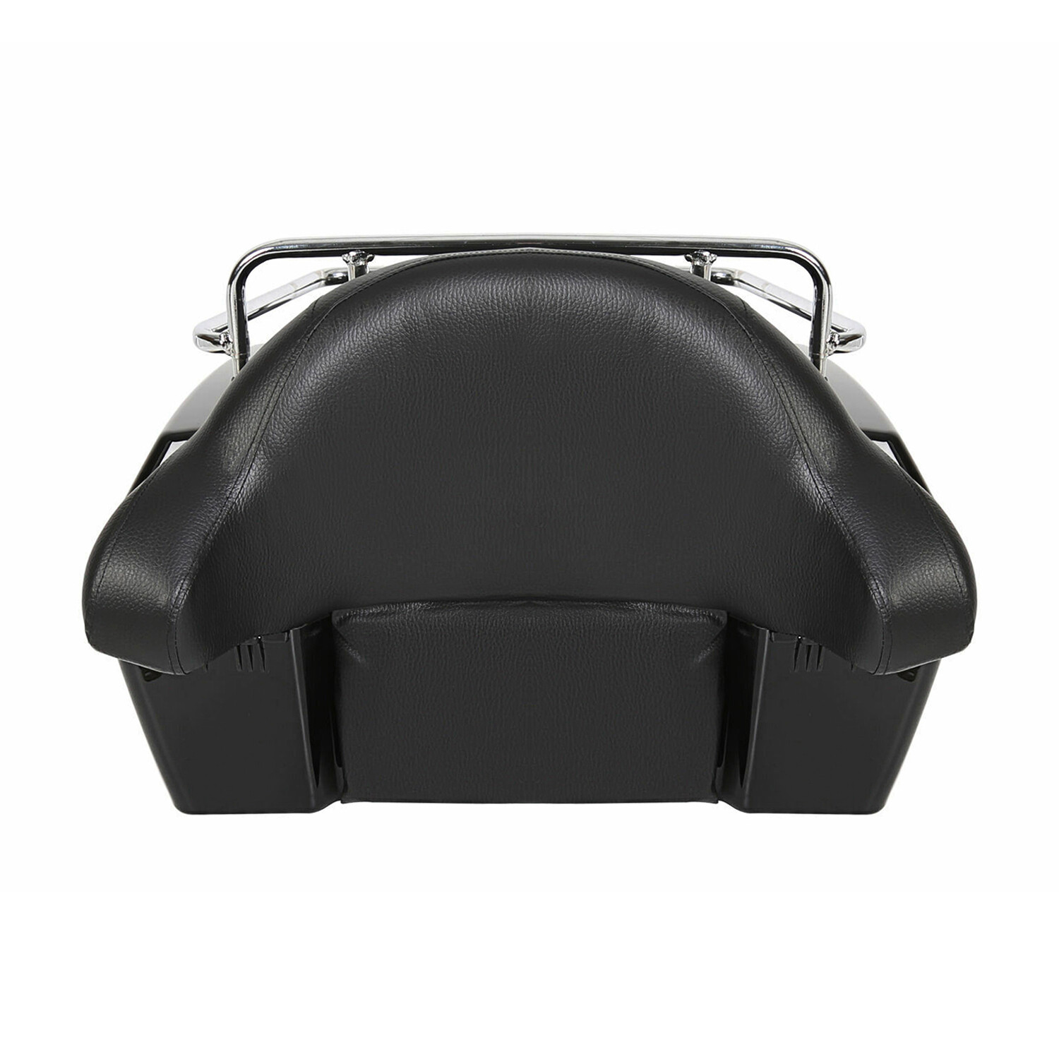 Black Motorcycle Trunk Tail Box Luggage Case top rack For Honda Harley Kawasaki