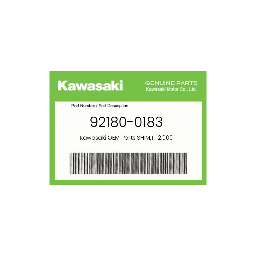 Kawasaki Genuine Shim,T=2.900 – 92180-0183