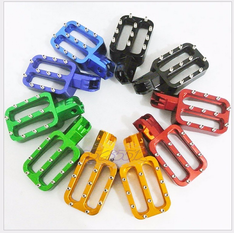 Wide Fat CNC Anodized Racing Footpegs Footrest Honda CRF XR 50