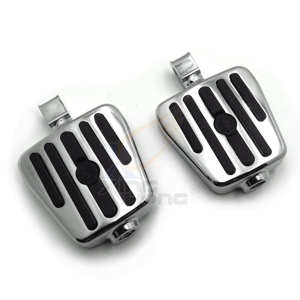 For Honda Fury VT1300 Shadow Phantom Spirit cruiser Chrome Skull peg Footpegs