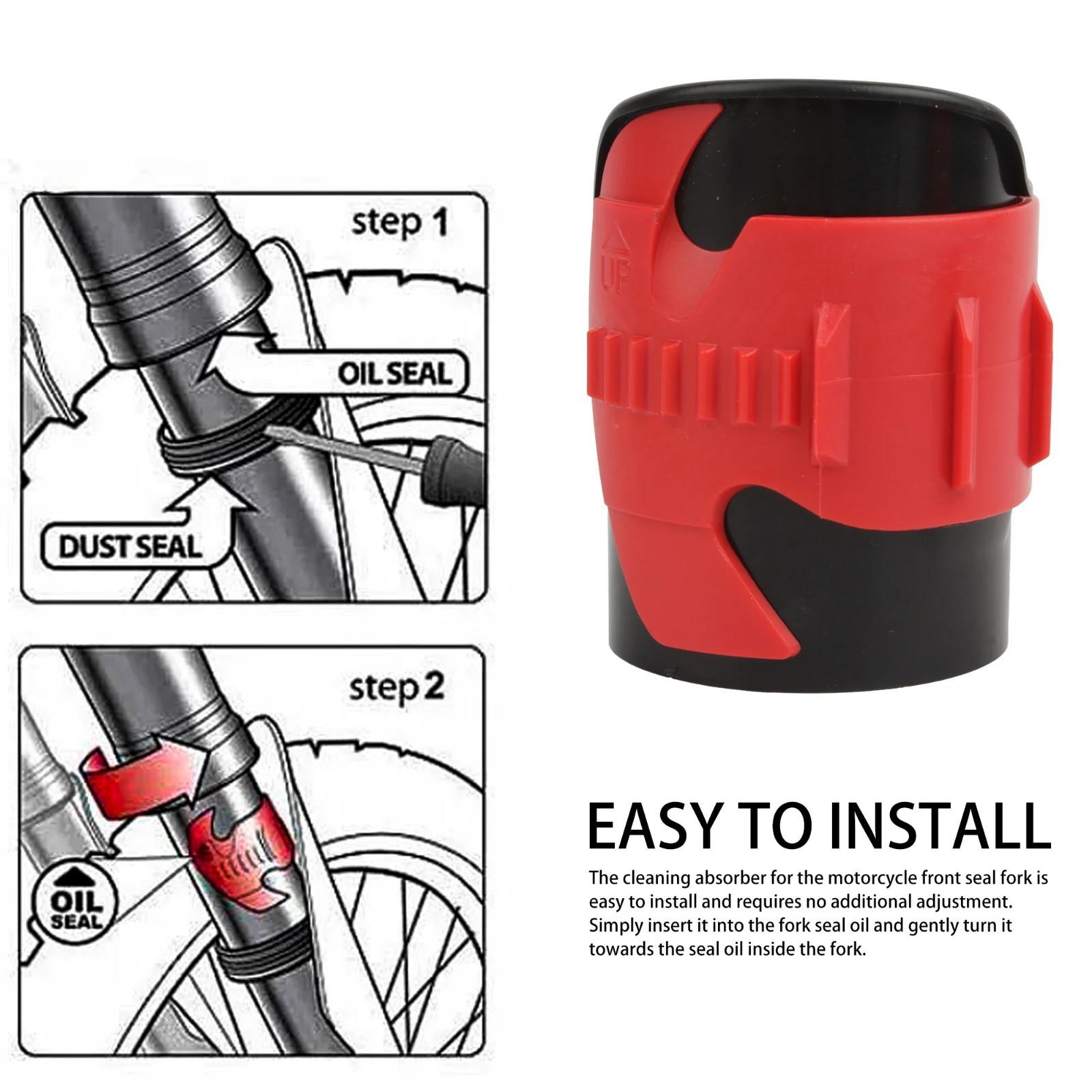Motorcycle Front Oil Clean Seal 45-55mm Fork Cleaner Shock Absorber Repair Tool