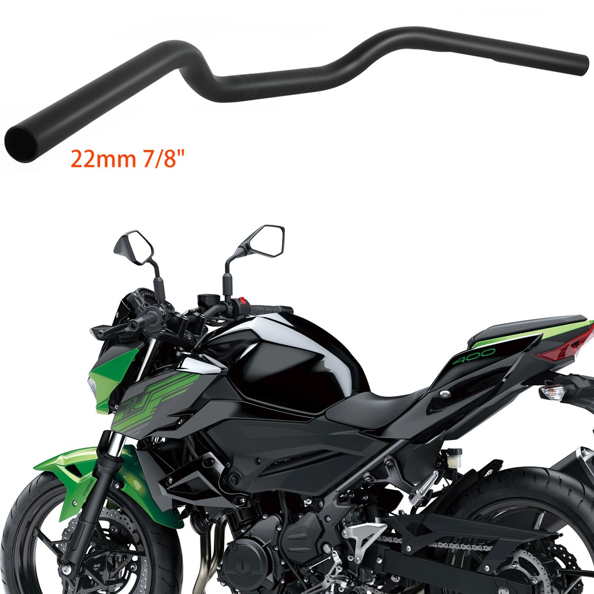 7/8” Motorcycle Drag Bar Handlebar For Kawasaki Z900 Z400 Z650 Z125 Z250 Z900RS