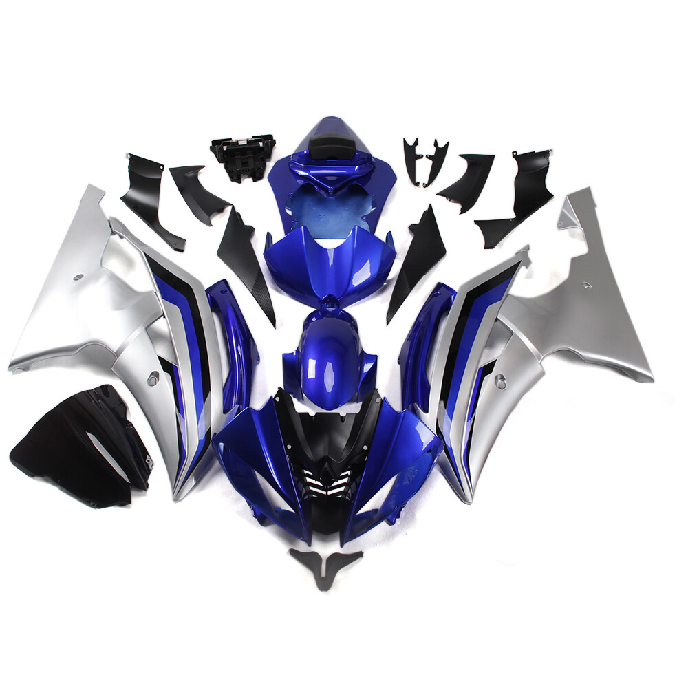 ABS Plastic Blue Silver Fairing for Yamaha YZF R6 2008 – 2016 Injection Bodywork