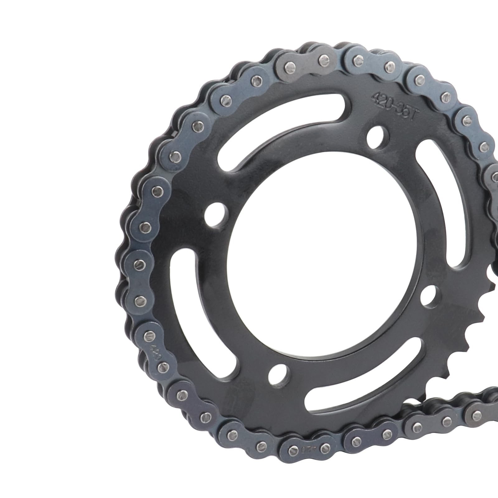 420 120 Links Chain & Sprocket Set 35T 76mm & 13T 17mm for 50-125cc ATV Go Kart