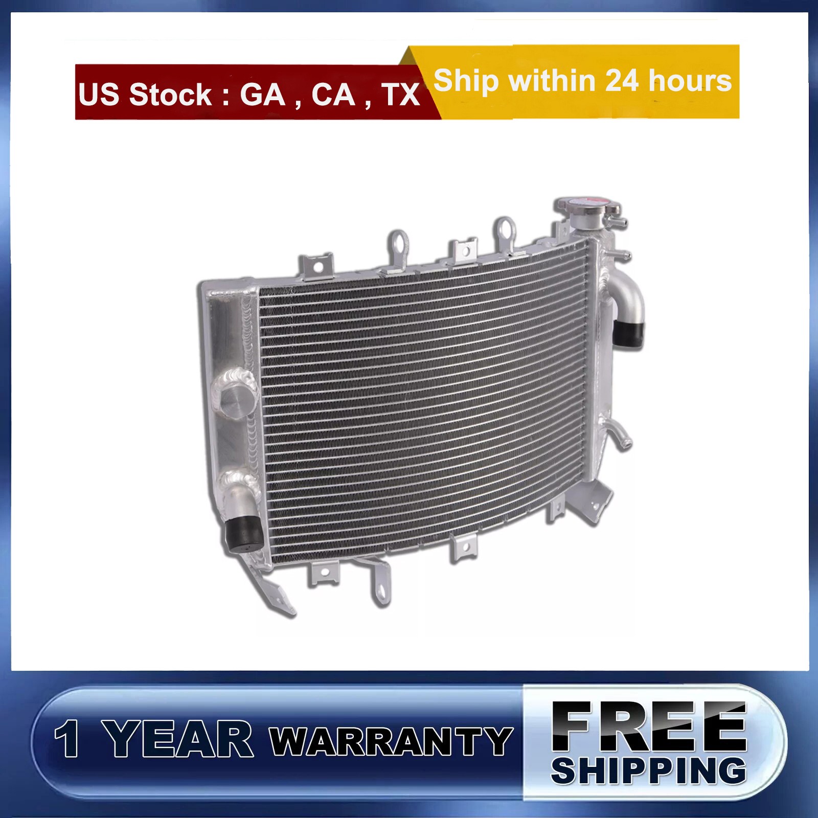 All Aluminum Radiator For 2003-2004 Kawasaki NINJA ZX6R 03-04