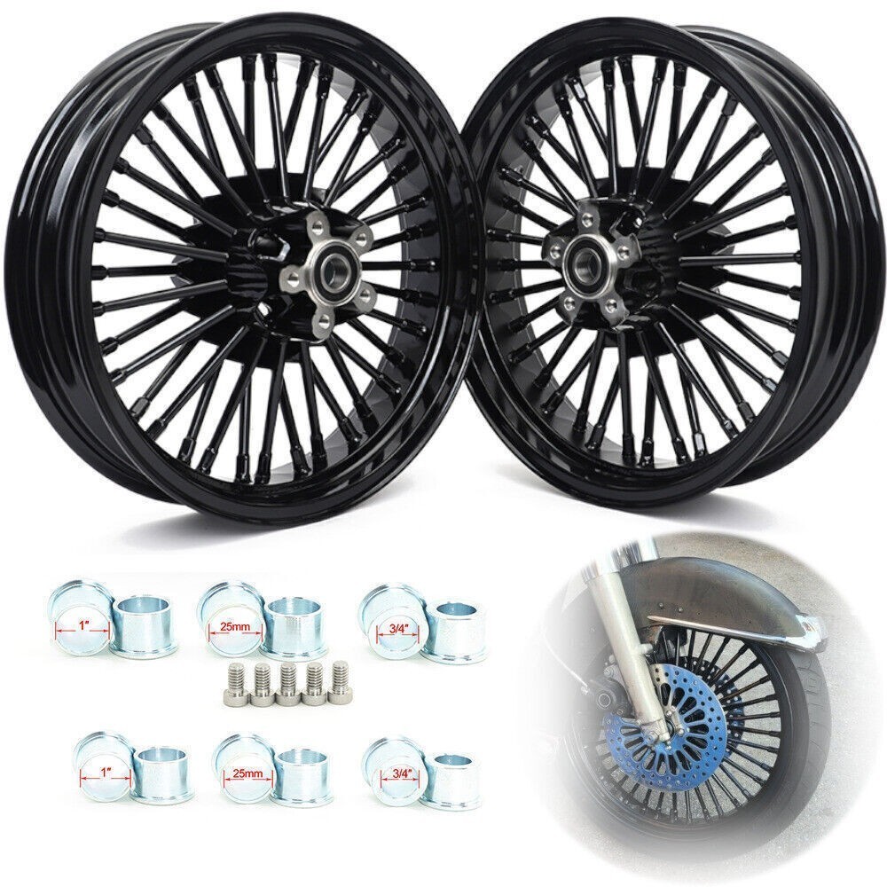 16X3.5 Fat Spoke Wheels Rims For Harley Sportster X48 Forty Eight Softail FLSTF