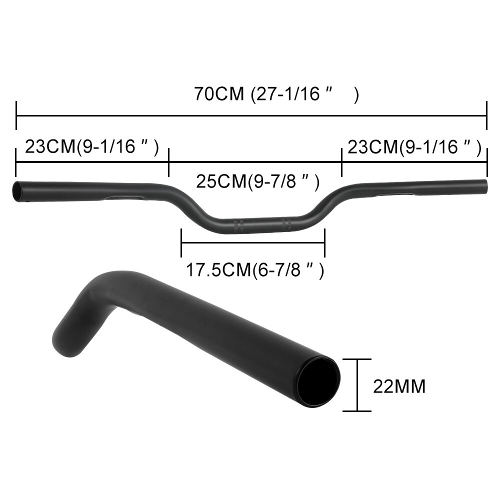 Motorcycle Handlebar 7/8″ 10mm Black Steel For Honda Ruckus Aero Z EZ 50 90